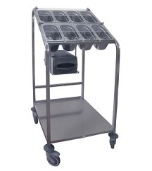 VOZÍK  MV-PP 2/53×37 DVĚ ŘADY GN 1/4-150, S 1/2 PLEXI CL