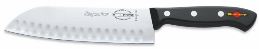 Santoku Dick lisovaný se speciálním výbrusem ze série Superior v délce 18 cm