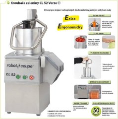 KROUHAČ ZELENINY CL 52 E, 230V nebo 400V