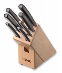 Dřevěný blok/stojan na nože s lisovanými noži Dick ze série ProDynamic