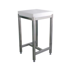 Špalek řeznický-Blok + nerezový podstavec 75 × 40 × 50 × 5 cm