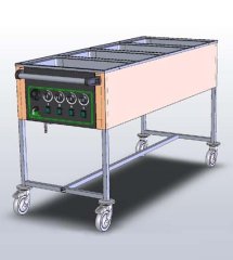 VOZÍK EKG 4/IV ECO ČELNÍ OVLÁDÁNÍ, S TRNOŽÍ