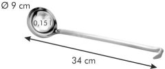 Naběračka nerez monoblok 9 cm, 0.15 l