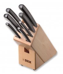 Dřevěný blok/stojan na nože s lisovanými noži Dick ze série ProDynamic