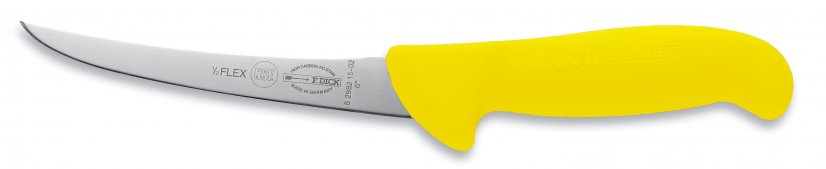 Vykosťovací nůž se zahnutou čepelí, poloohebný v délce 15 cm DICK