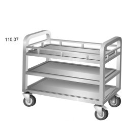 SERVÍROVACÍ VOZÍK 3 PLATÝ S OHRÁDKOU 1000 mm - SV3PO110.0710