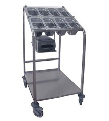 VOZÍK MV-PP 2/53×37 DVĚ ŘADY GN 1/4-150, S 1/2 PLEXI CL