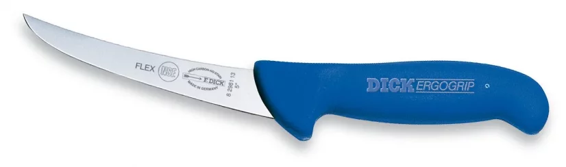 Vykosťovací nůž se zahnutou čepelí, ohebný v délce 13 cm F. Dick